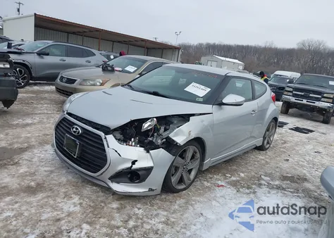 2013 Hyundai Veloster Turbo W/Blue z USA, uszkodzony, nr VIN KMHTC6AE4DU096095